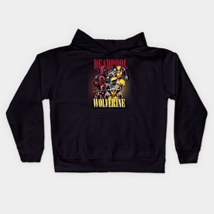 Deadp00l and W0lver1ne Fanart Kids Hoodie